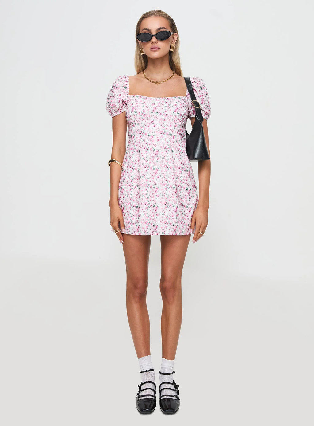 Hollen Mini Dress White Floral