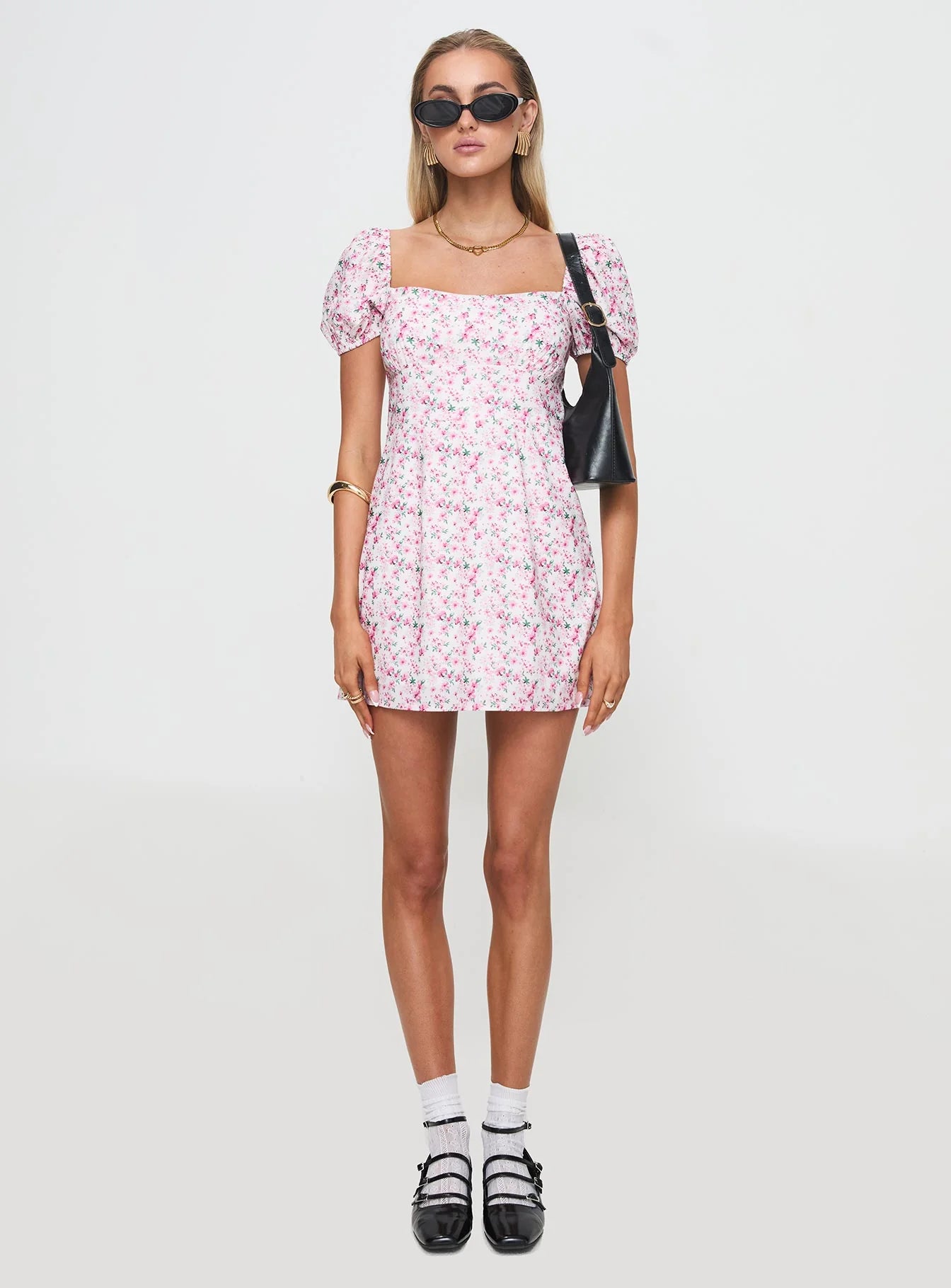Hollen Mini Dress White Floral
